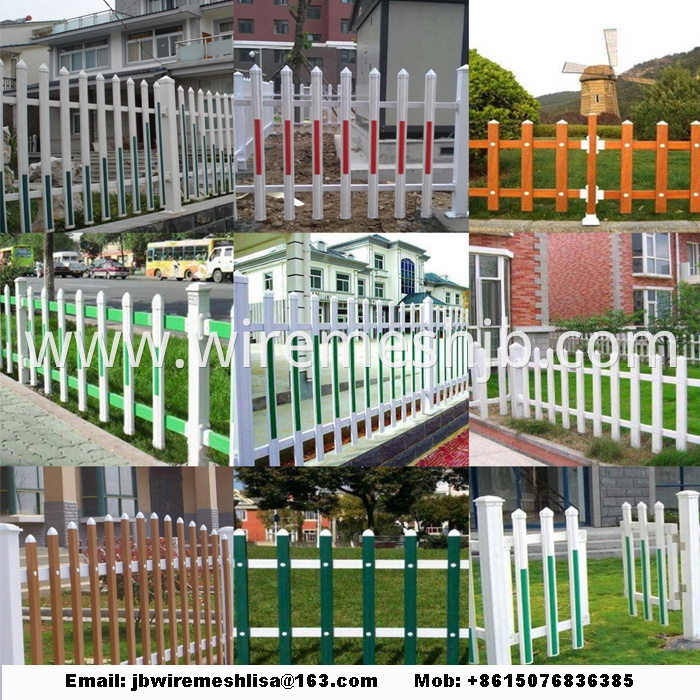 Plastic Garden Fence /PVC Steel Picket Fence